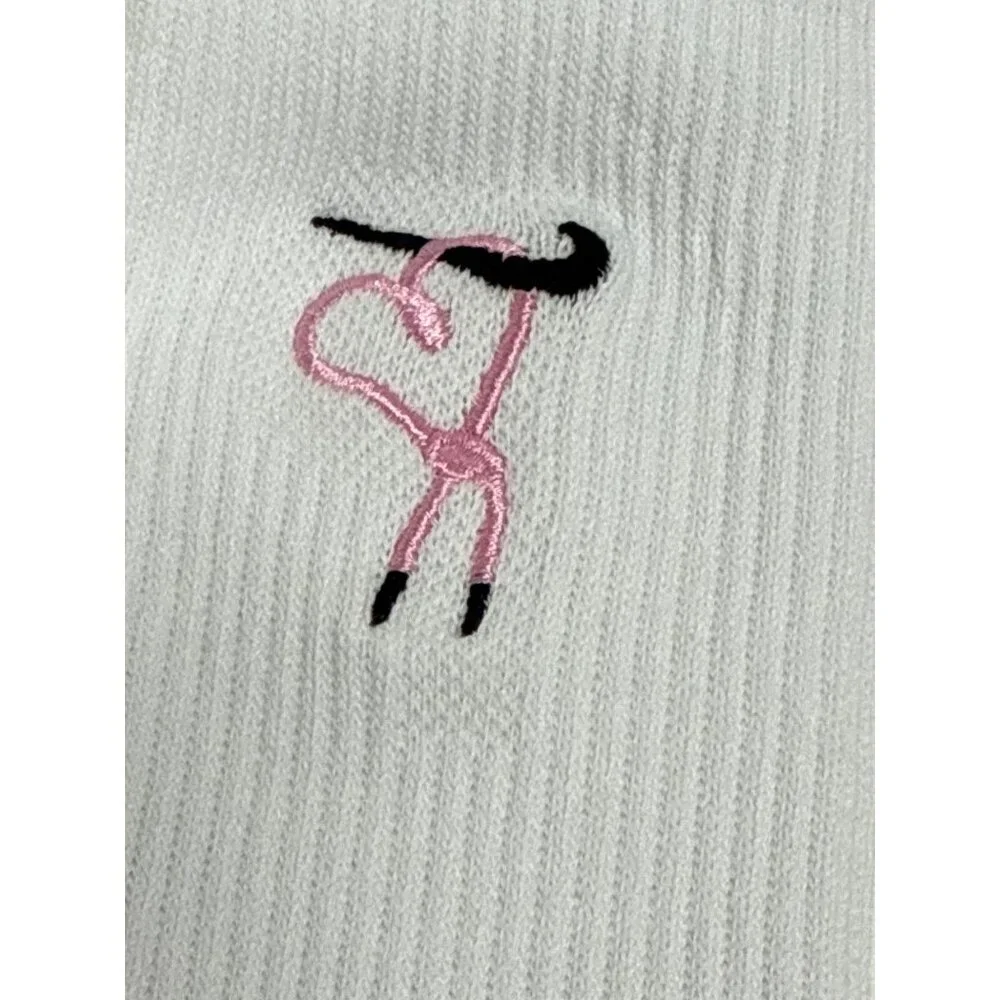 Nike Everyday Valentine's Heart Socks Crew Cushioned White 3 Pair Athletic NEW